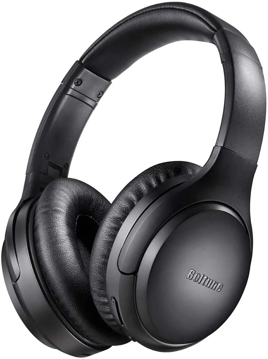 Active Noise Cancelling Headphones, Bluetooth 5.0, 30H Playtime, Comfortable Earpads, Deep Bass