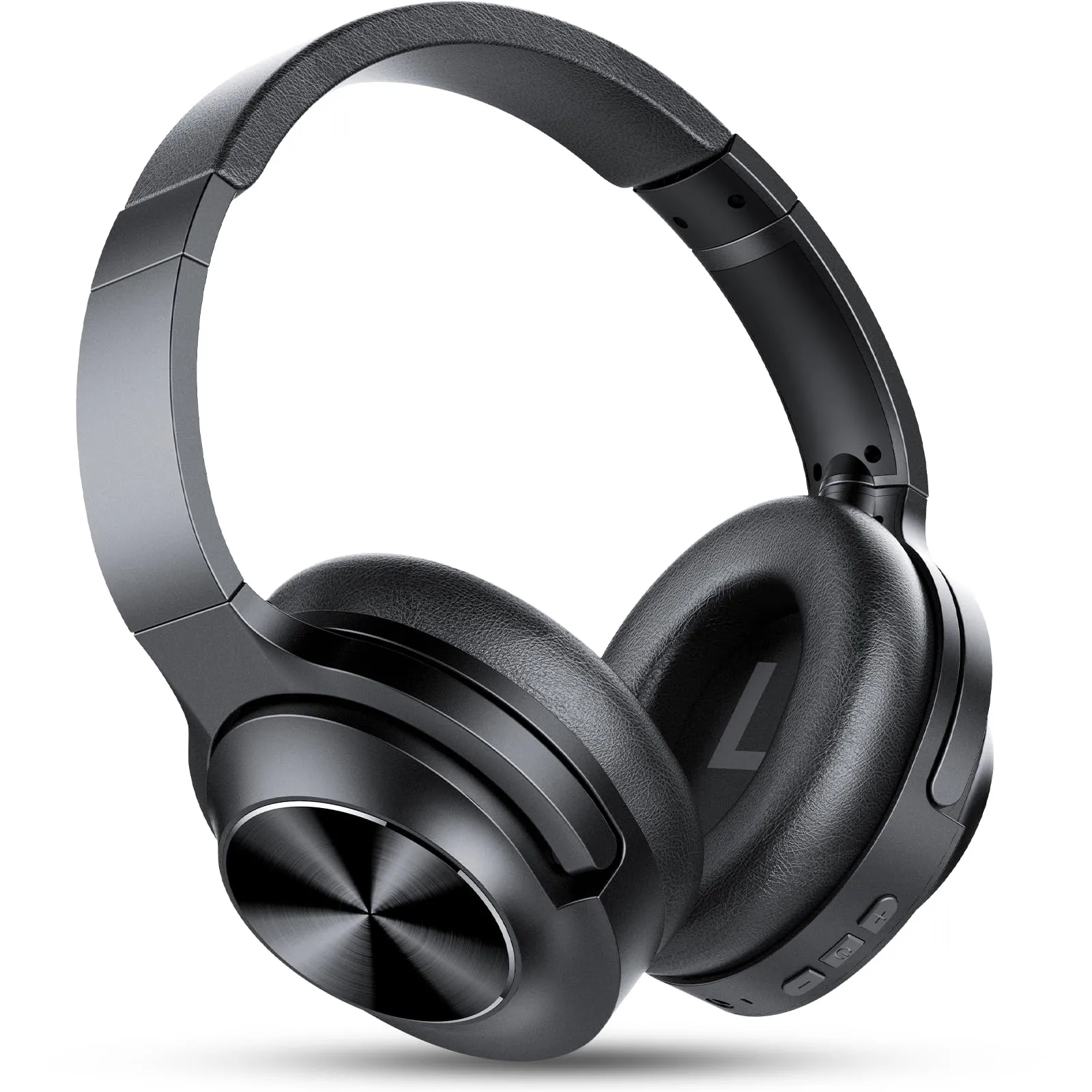 Active Noise Cancelling Headphones, Bluetooth 5.3 Over Ear, 65Hrs Playback, Deep Bass, Black