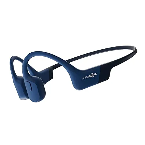 AfterShokz Aeropex Open-Ear Wireless Bone Conduction Headphones - IP67 Waterproof, Blue Eclipse