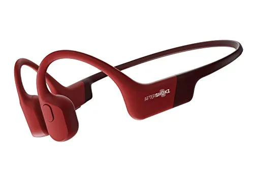 AFTERSHOKZ Aeropex Wireless Bone Conduction Headphones - IP67 Waterproof, Lightweight, Solar Red