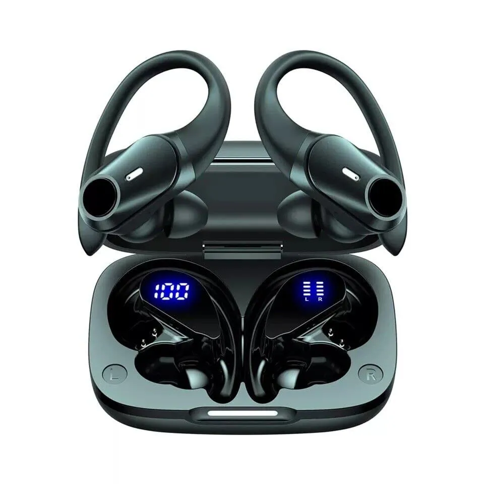 AGM H5 Pro Wireless Earbuds with Charging Case, 36 Hours Playtime, Waterproof, Black