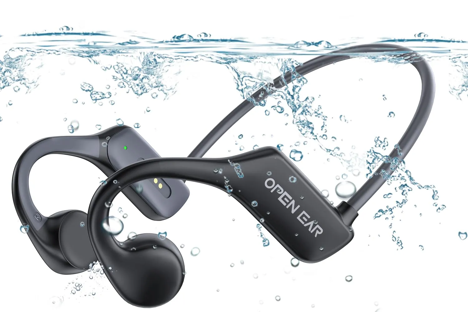 AHEYE Bone Conduction Headphones IP68 Waterproof 32GB MP3 Bluetooth 5.3 Underwater Earbuds