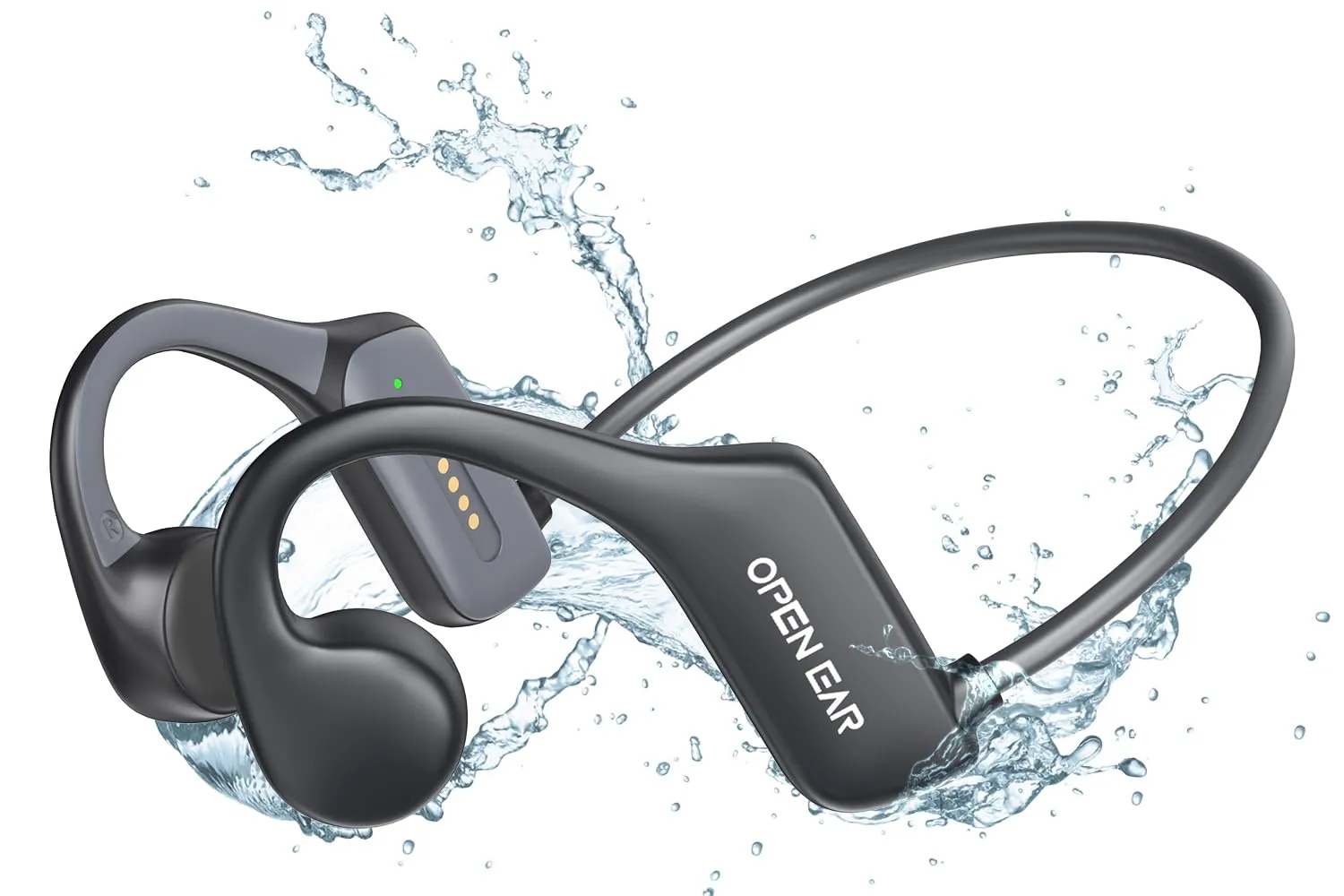 AHEYE Bone Conduction Headphones, IP68 Waterproof, 32GB MP3 Player, 8H Playtime, Bluetooth 5.3