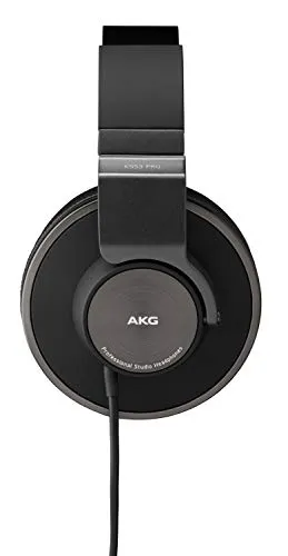 AKG K553 MKII Black Over-Ear Headphones - Foldable, Closed-Back, Lightweight, High Noise Isolation