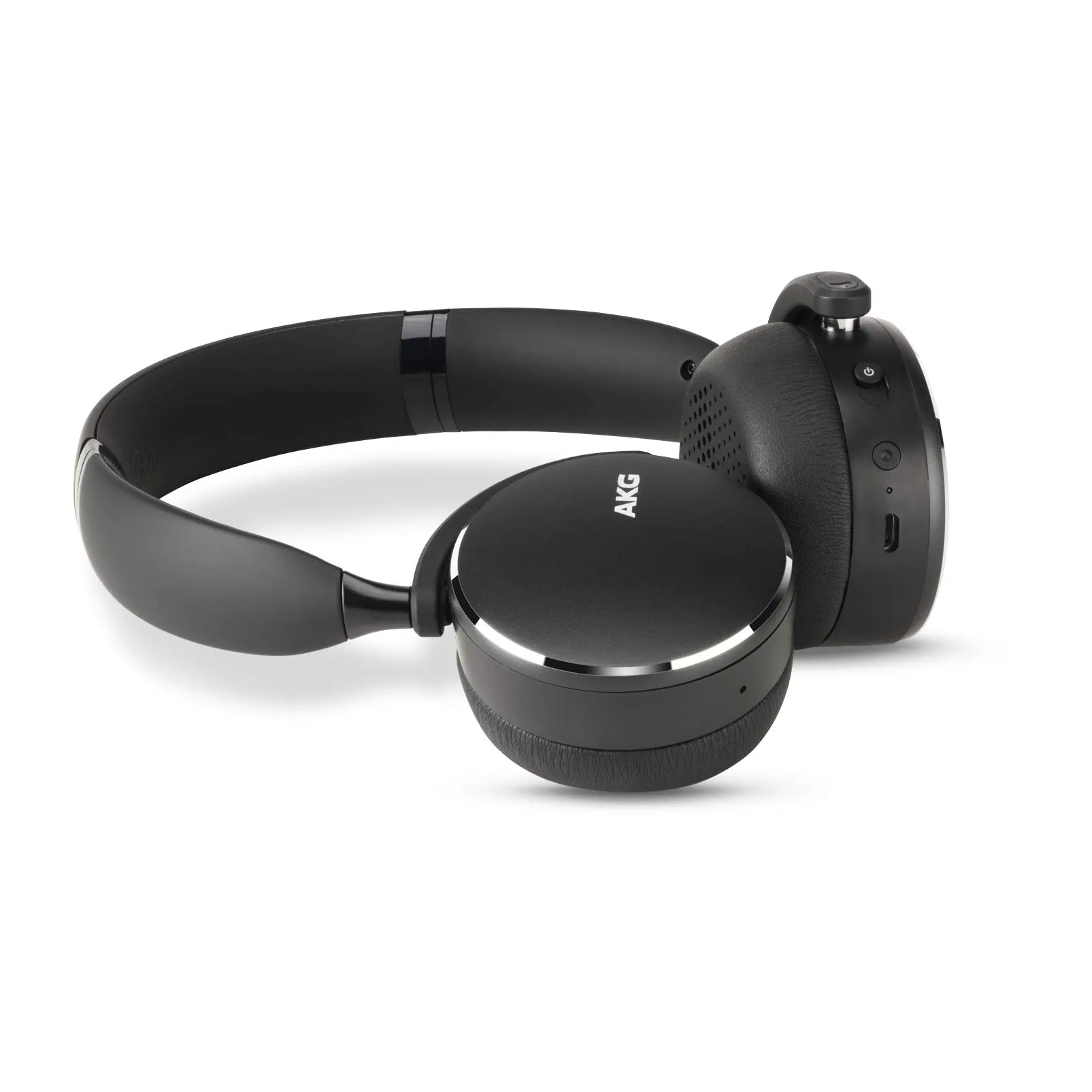 AKG Y500 Foldable Wireless Bluetooth Headphones - Black, 33 Hours Playtime, Multi-Point Connectivity