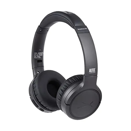 Altec Lansing Nanophones ANC Bluetooth Headphones - 12hr Battery Life, Foldable, Grey