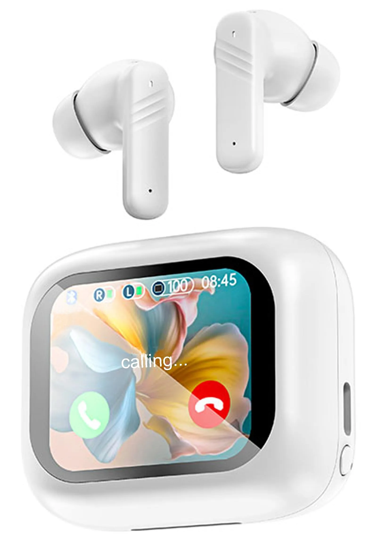 ANC Earbuds with Touch Screen Case, Active Noise Cancelling, Bluetooth Wireless, HiFi Sound