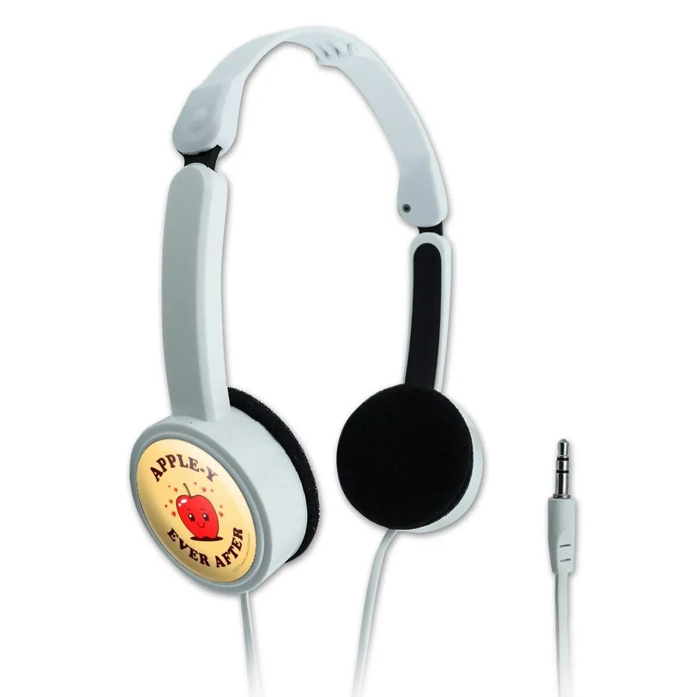 Apple-y Happily Ever After Funny Portable On-Ear Foldable Headphones - Ergonomic & Lightweight