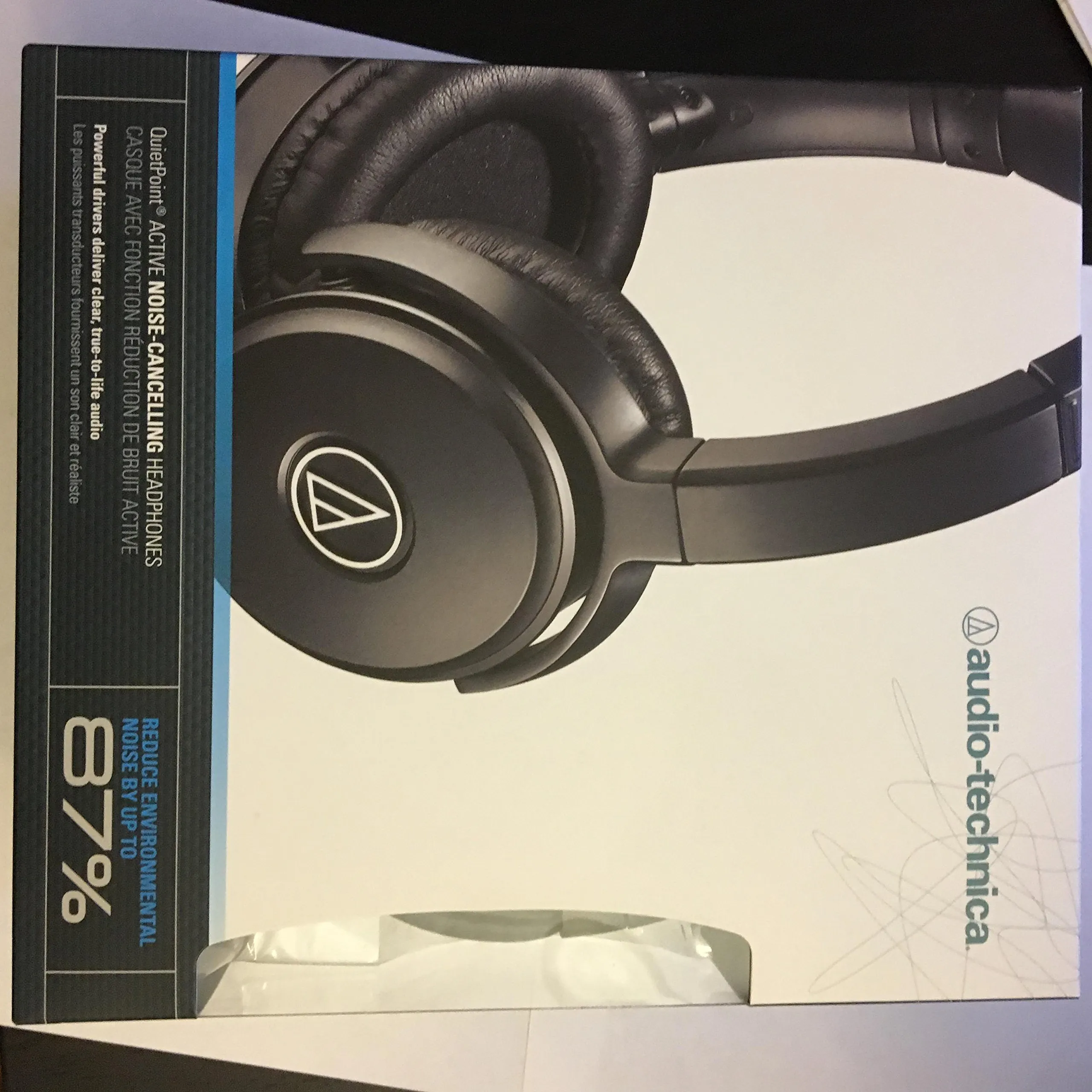 Audio-Technica ATH-ANC29 QuietPoint Over-Ear Noise-Cancelling Headphones - Open Box