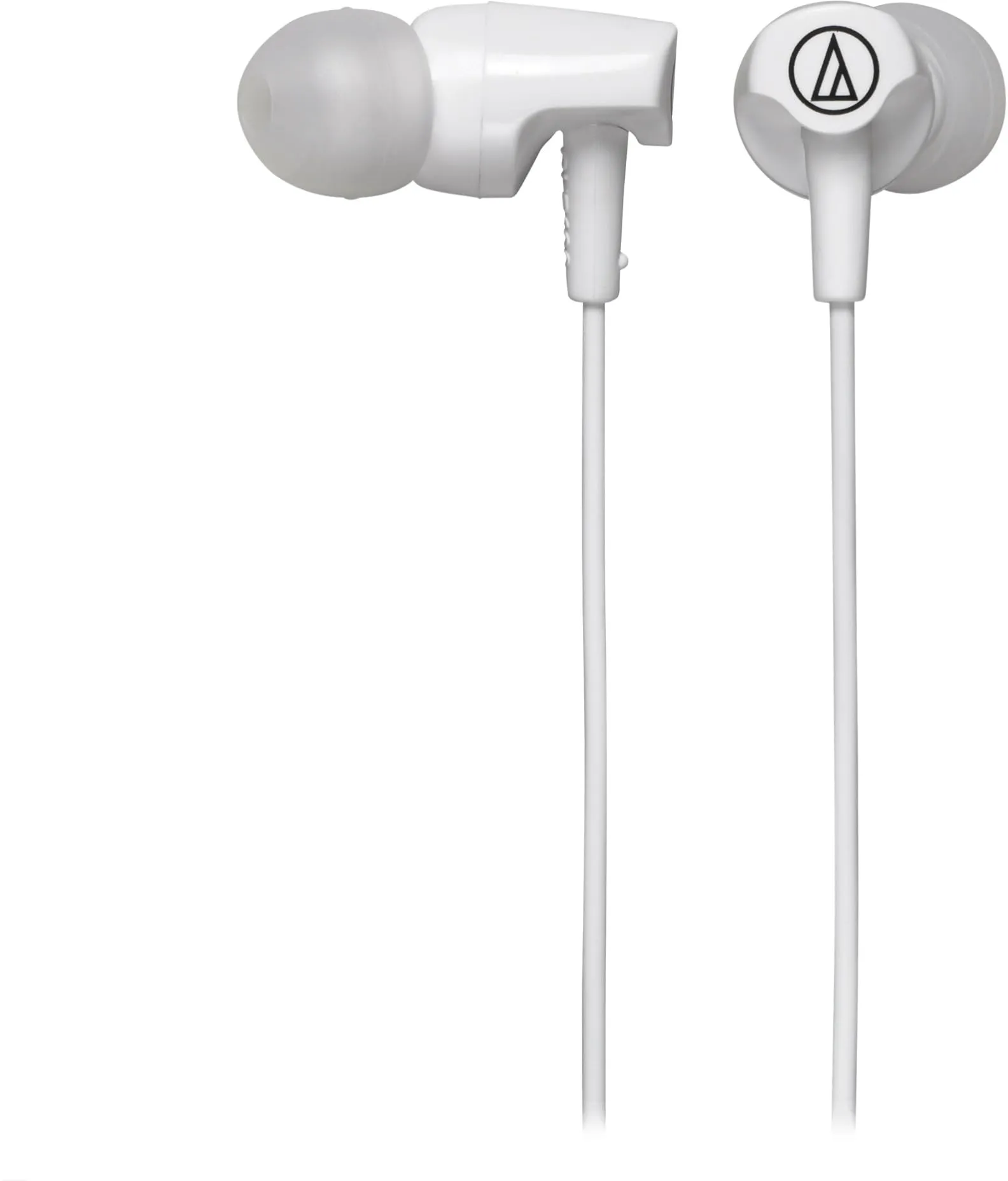 Audio-Technica ATH-CLR100iSWH In-Ear Headphones with Mic & Control - Wired, White, Comfortable Fit