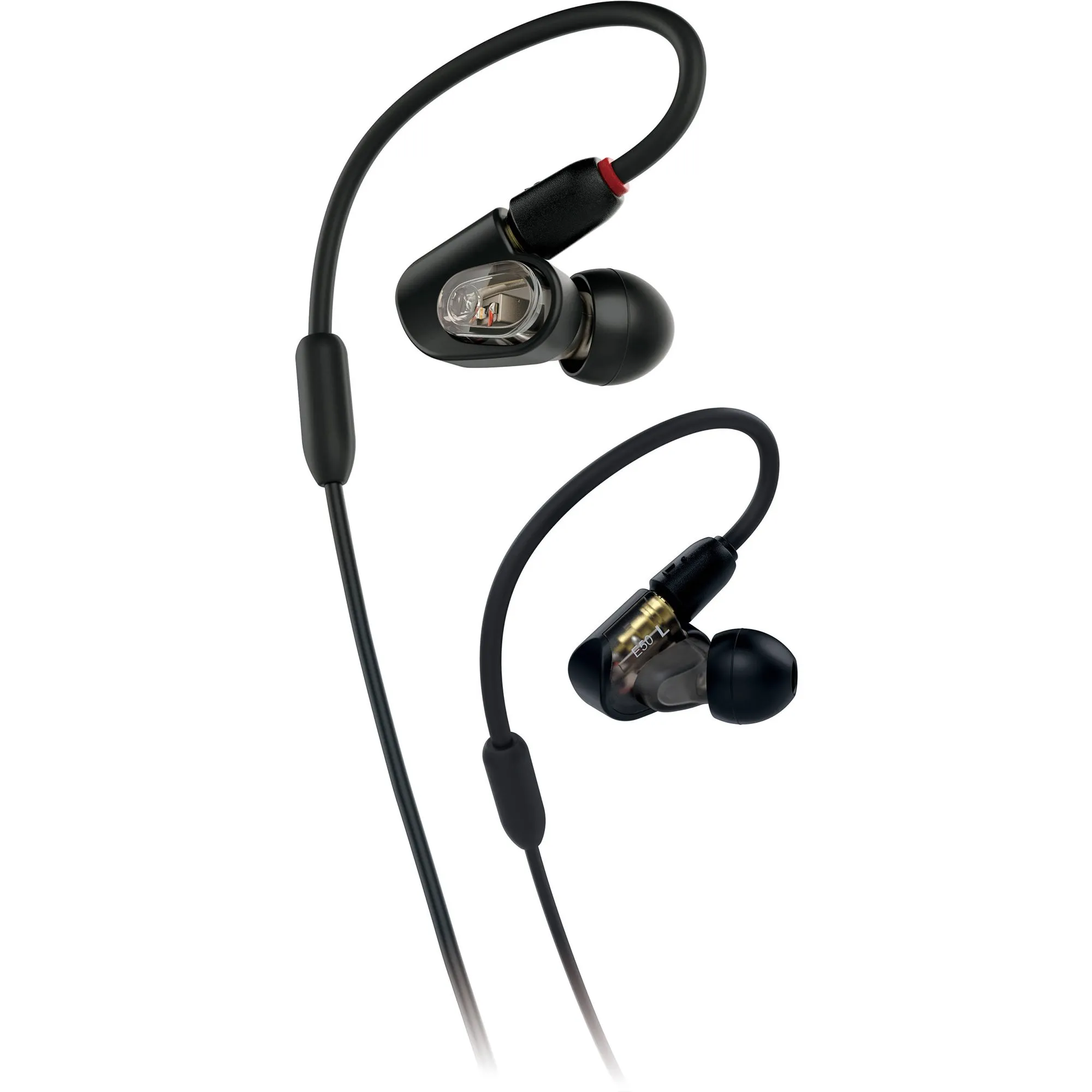 Audio-Technica ATH-E50 In-Ear Studio Monitor Headphones, Black - Professional Sound Isolation