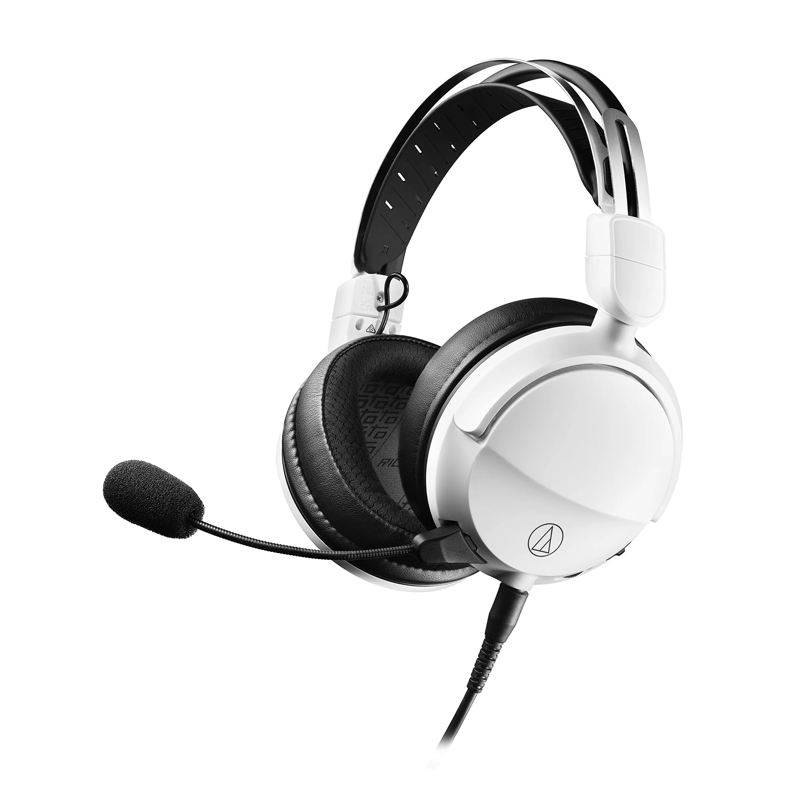 Audio-Technica ATH-GL3WH Lightweight Closed-Back Gaming Headset with Detachable Microphone, White