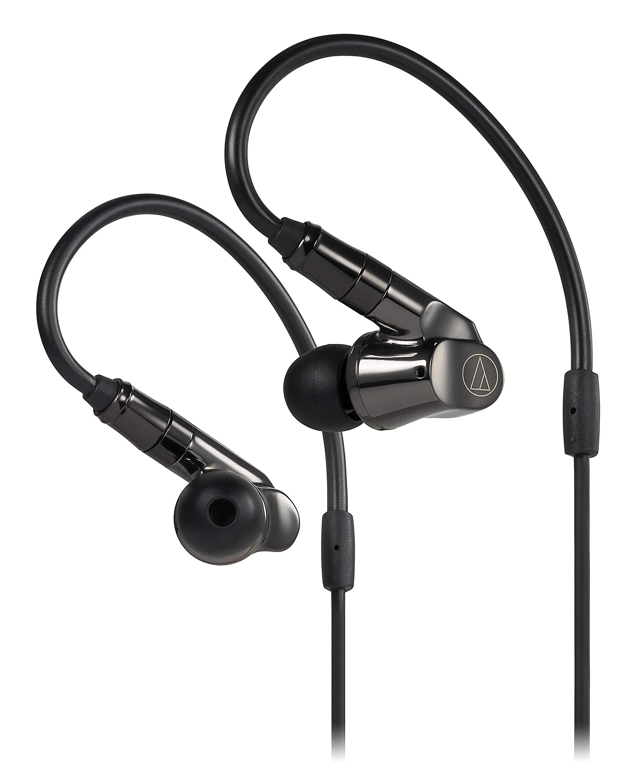 Audio-Technica ATH-IEX1 Hi-Res In-Ear Headphones, Black, Adjustable Eartips for Optimal Fit