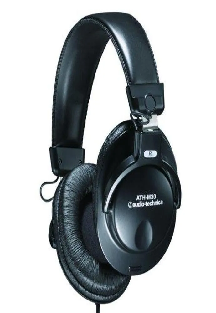 Audio-Technica ATH-M30 Closed-Back Headphones - Exceptional Clarity & Comfort for Mixing Sessions