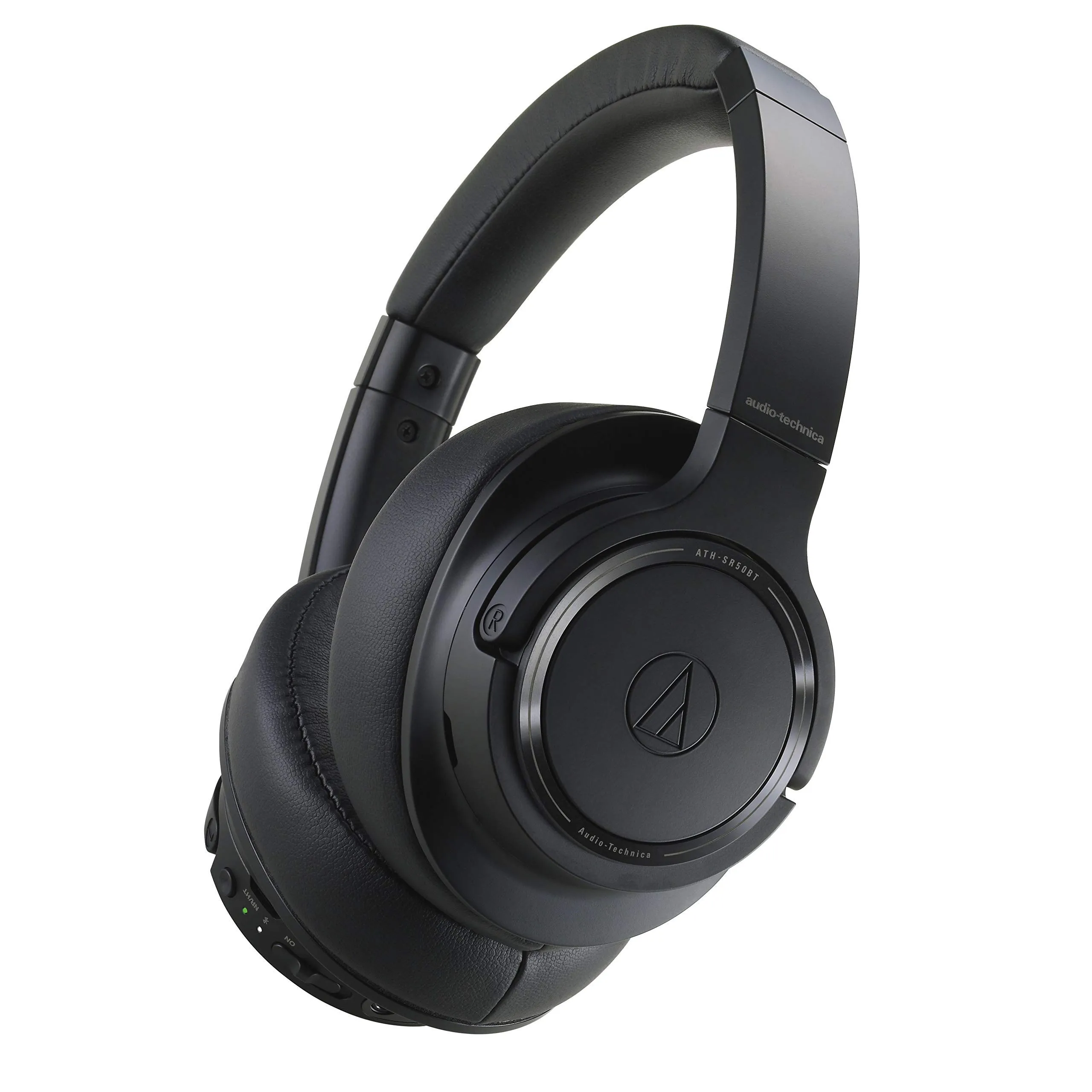 Audio-Technica ATH-SR50BT Black Bluetooth Wireless Over-Ear Headphones - Renewed Quality