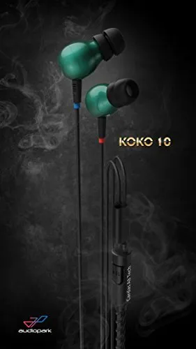 Audiopark KOKO Emerald Green Wearable Braided Wristband In-Ear Headphones with A8 Technology