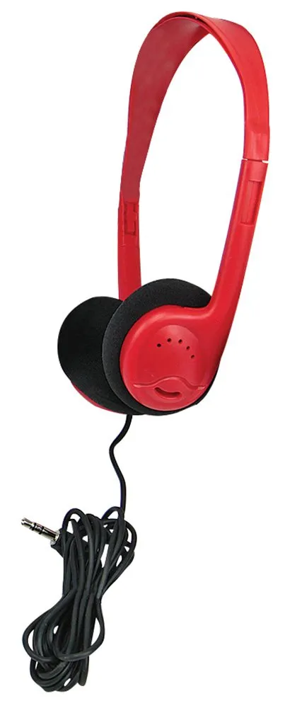 Avid Technology On-Ear Headphones Red AE-711RED - Adjustable Headband for All Ages