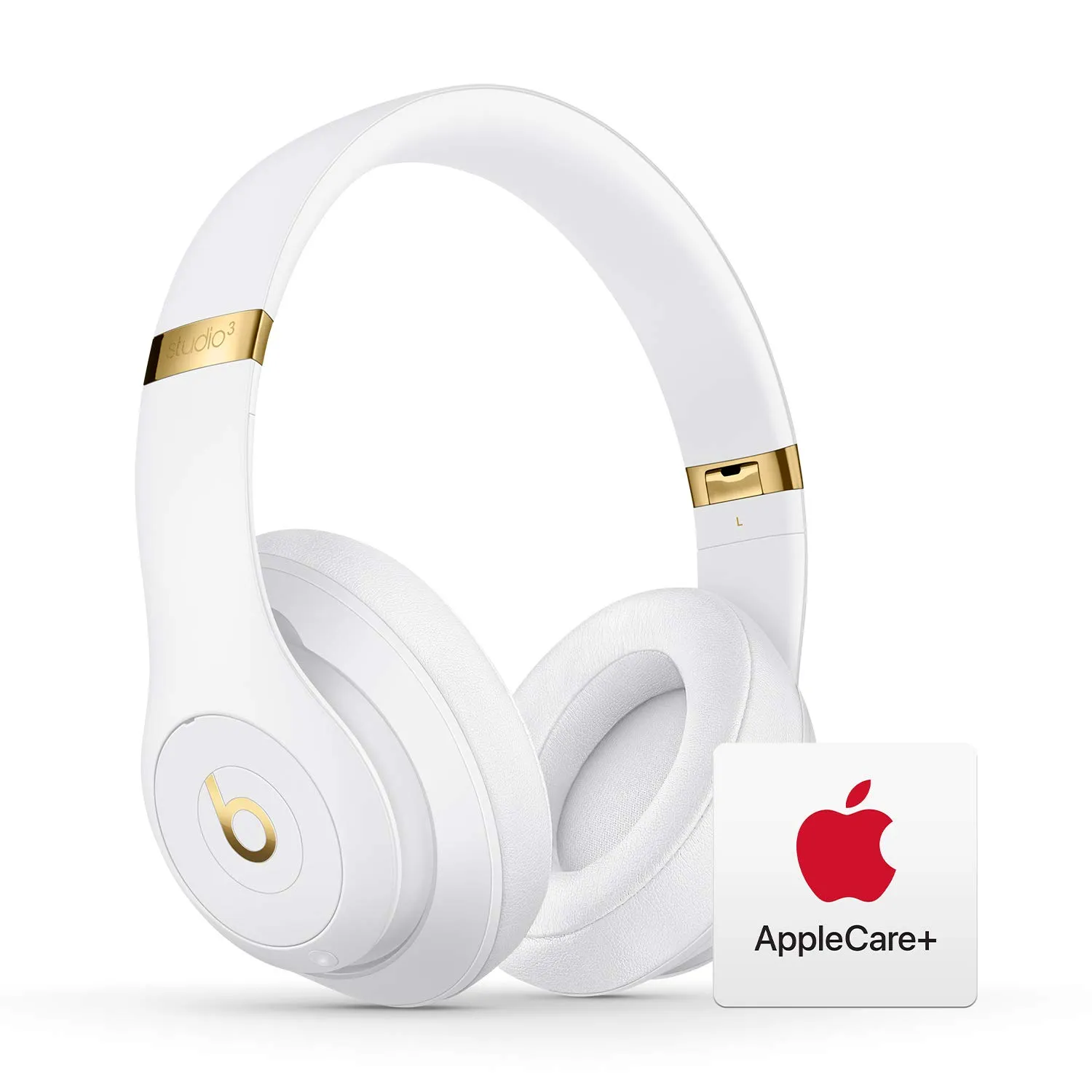 Beats Studio3 Wireless Noise Cancelling Headphones - White with AppleCare+ (2 Years)