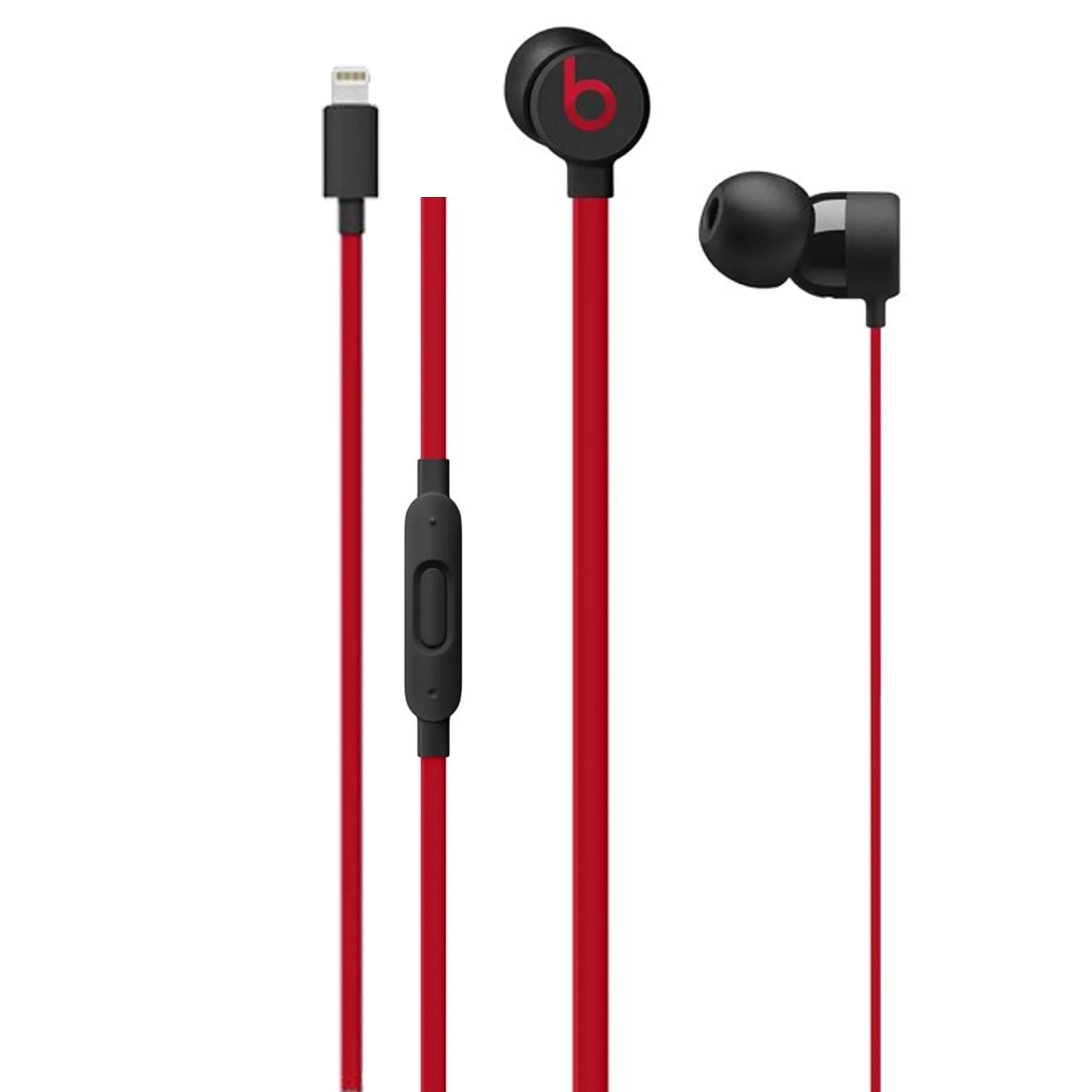 Beats urBeats3 Earphones Lightning Connector - Decade Collection - Black-Red (Renewed)