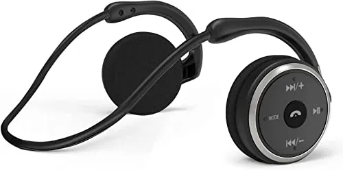 Behind The Head Bluetooth Headphones - itayak Wireless Neckband, Lightweight, Sweatproof, Black