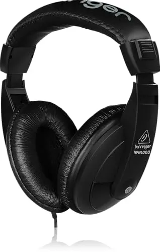 Behringer HPM1000-BK Multi-Purpose Headphones, Black with Ultra-Wide Frequency Response