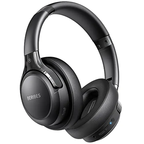 BERIBES Bluetooth Headphones Over Ear, 65H Playtime, 6 EQ Modes, Lightweight, Deep Bass