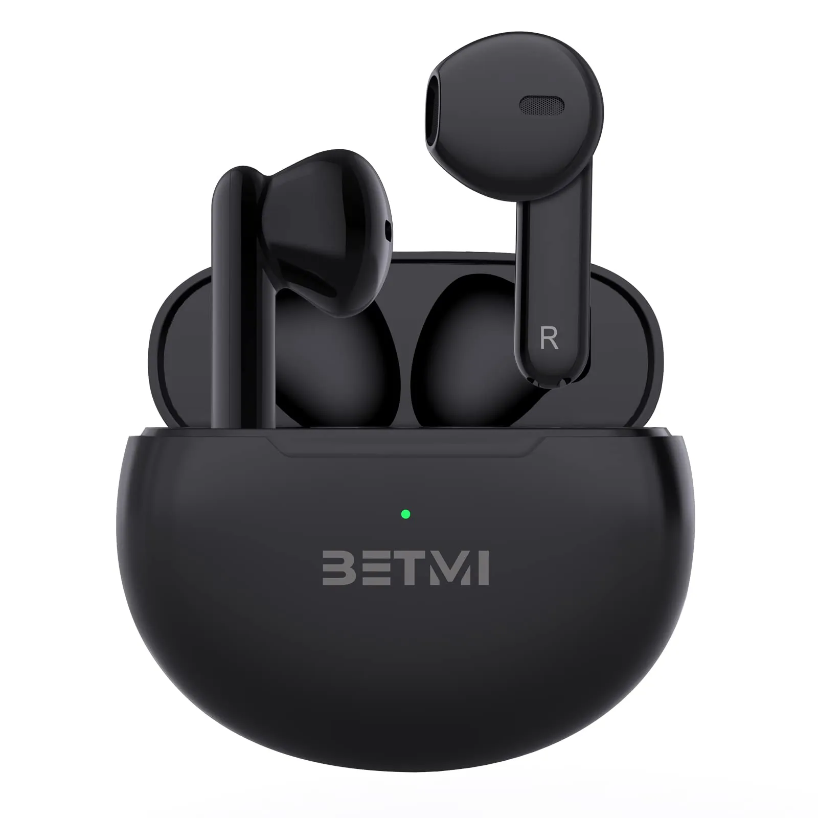 BETMI True Wireless Earbuds - Bluetooth 5.3 Headphones, 40H Playtime, IPX5 Waterproof, Black