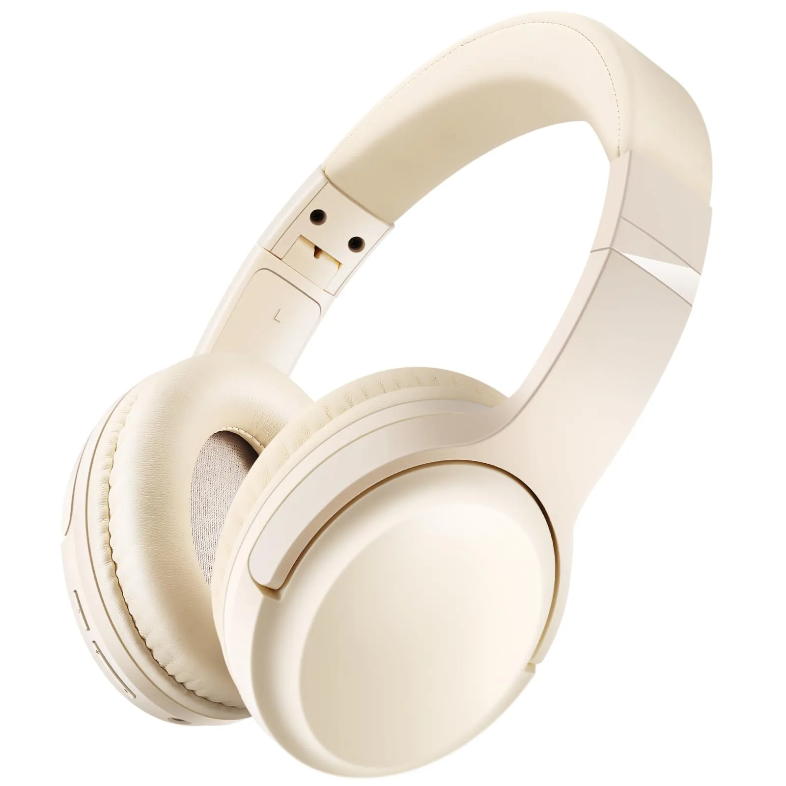 Bingozones SN-A2 Wireless Bluetooth Headphones, Beige - Lightweight, Deep Bass, 20+ Hours Playtime