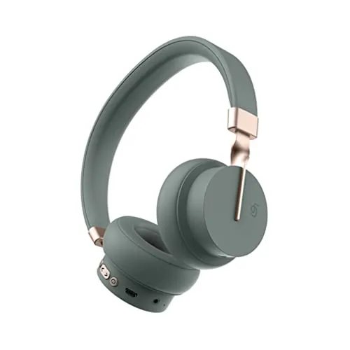 Bluetooth 5.0 On-Ear/Over-Ear Wireless Headphones, Green - HiFi Sound, Noise Cancelling, Lightweight