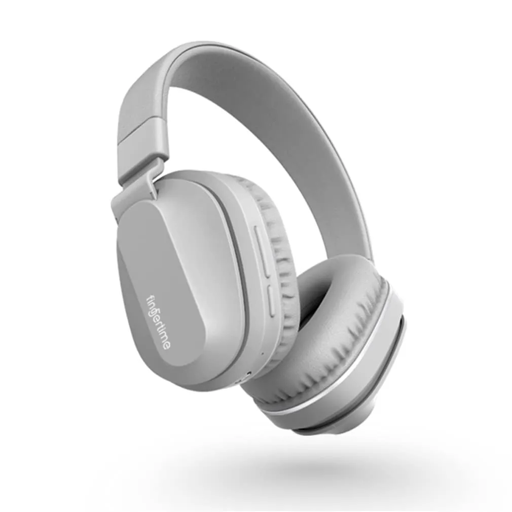 Bluetooth 5.0 Wireless Headphones, IP4 Waterproof, 22H Battery Life, Foldable Deep Bass, Gray