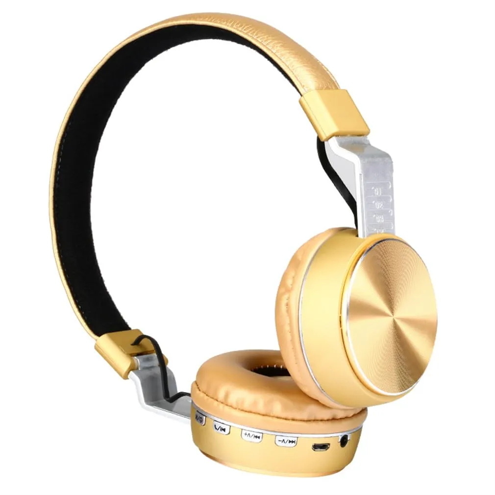 Bluetooth 5.0 Wireless Over-Ear Headphones, Noise Cancelling, 40H Playtime, HD Mic, Gold