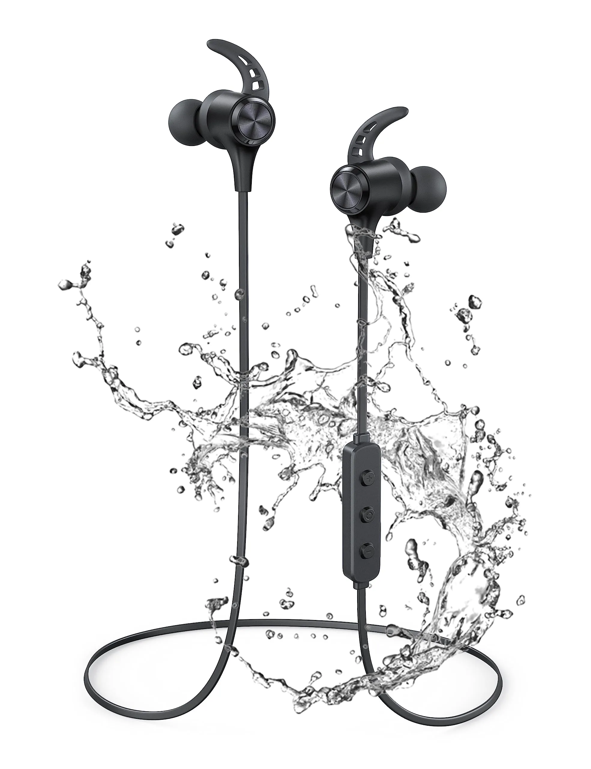 Bluetooth 5.2 Waterproof Wireless Earbuds with 24H Playtime, aptX Sound & Magnetic Neckband