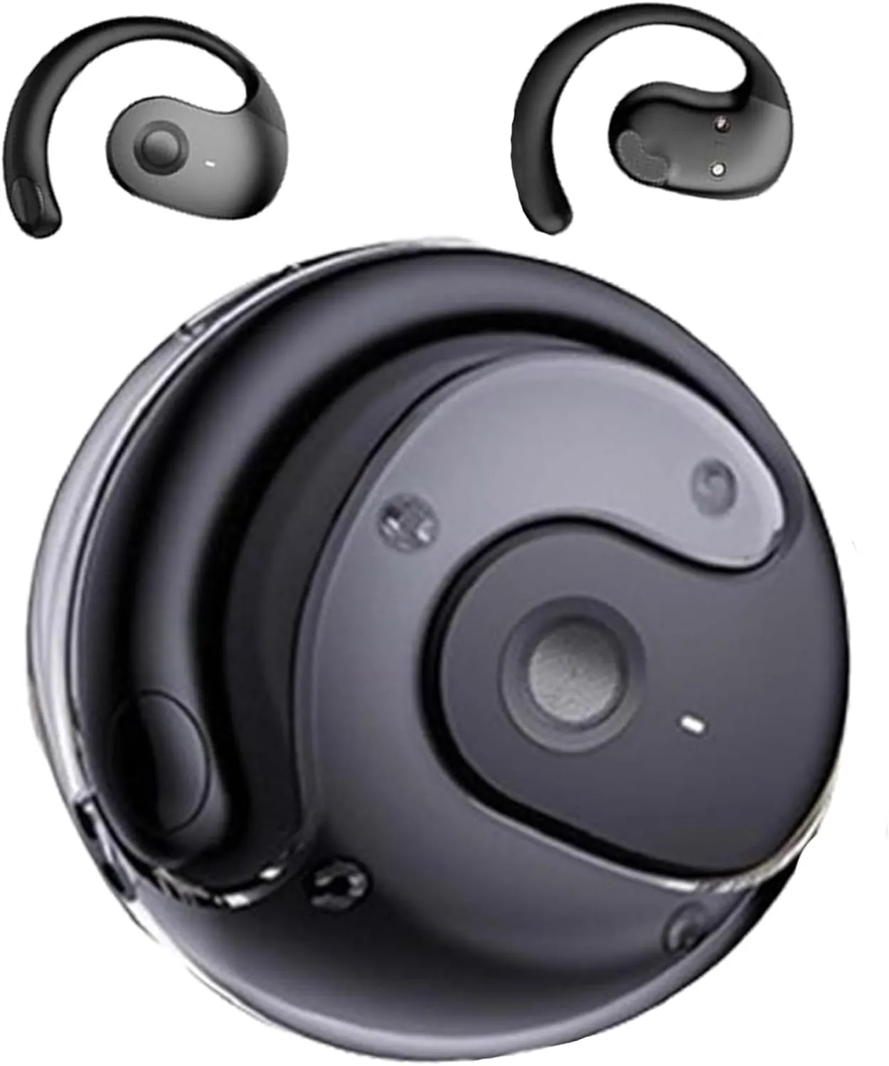 Bluetooth 5.4 Hy-T26 Over-Ear Headphones, Small Coconut Ball Design, HiFi Sound, Waterproof, Black