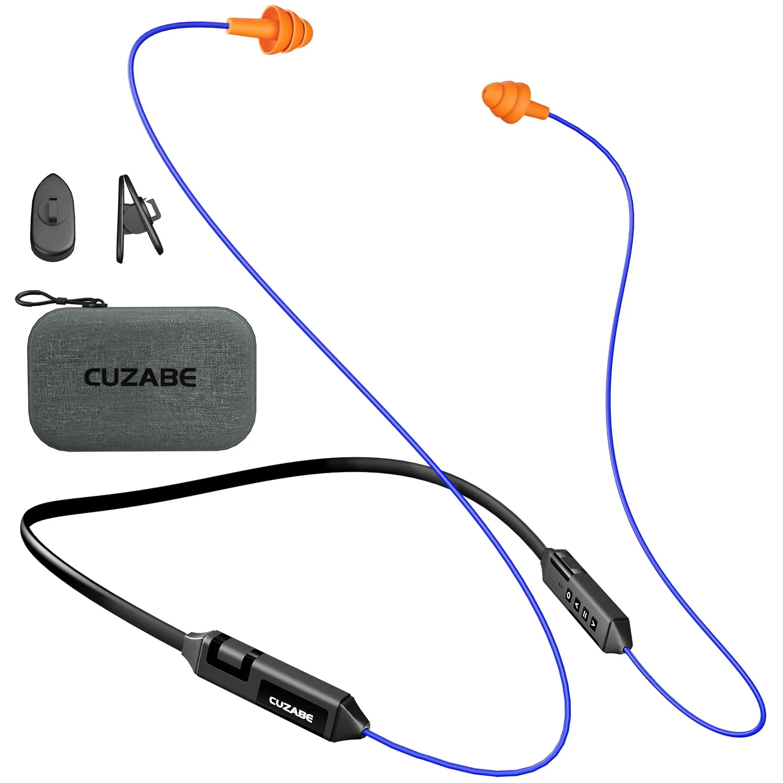 Bluetooth Earplug Headphones, 29dB Noise Reduction, 25H Battery, IPX5 Sweatproof, OSHA Compliant