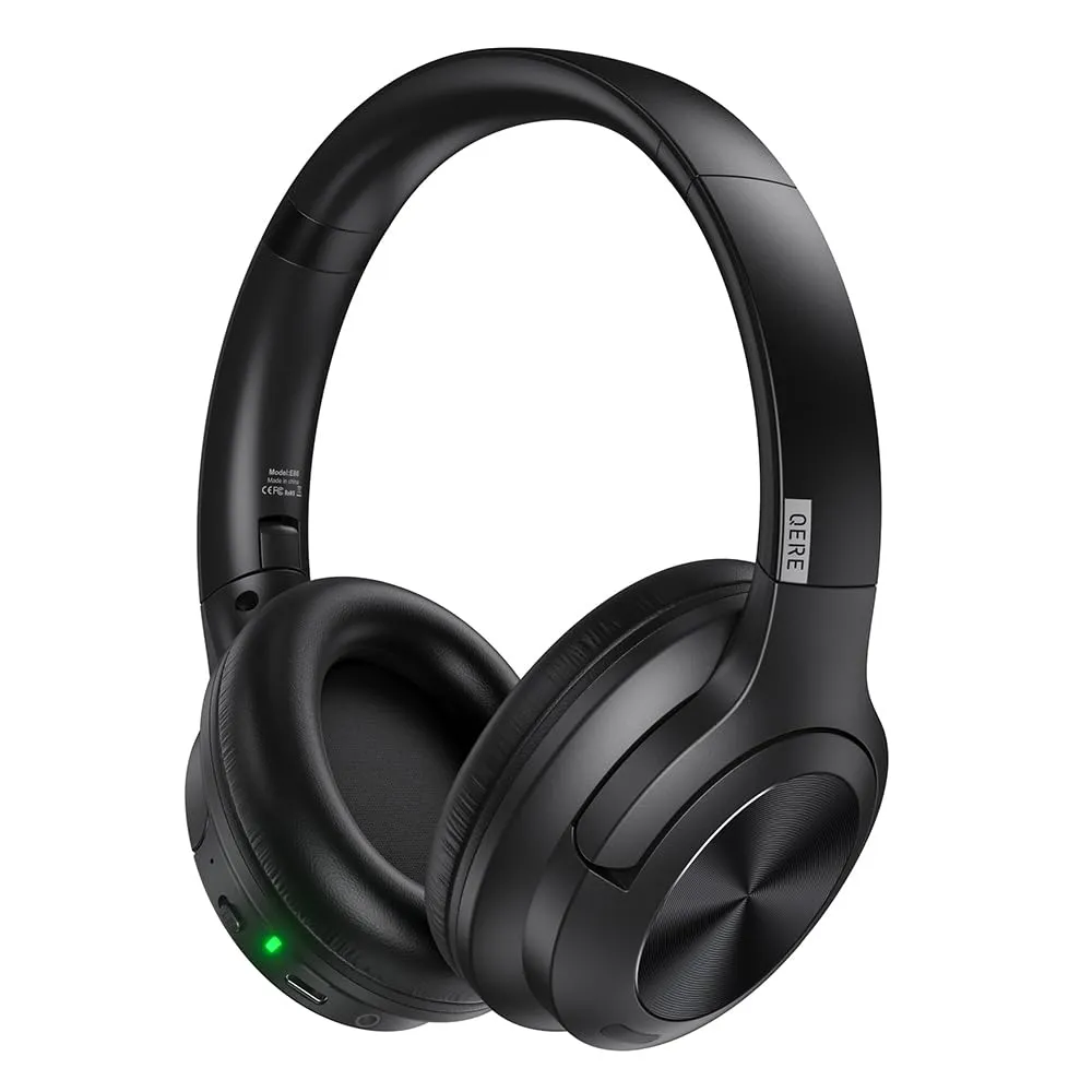 Bluetooth Headphones Black - Over-Ear Wireless with Microphone, Noise Cancelling, 30Hr Battery Life