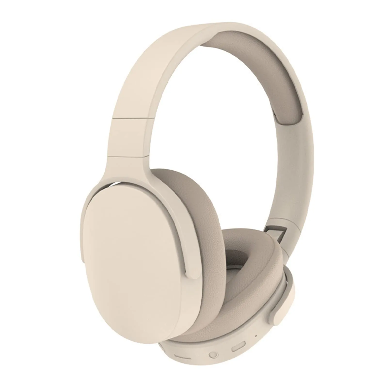 Bluetooth Headphones with Noise Reduction, Wireless Over Ear HiFi Stereo Headset in Beige