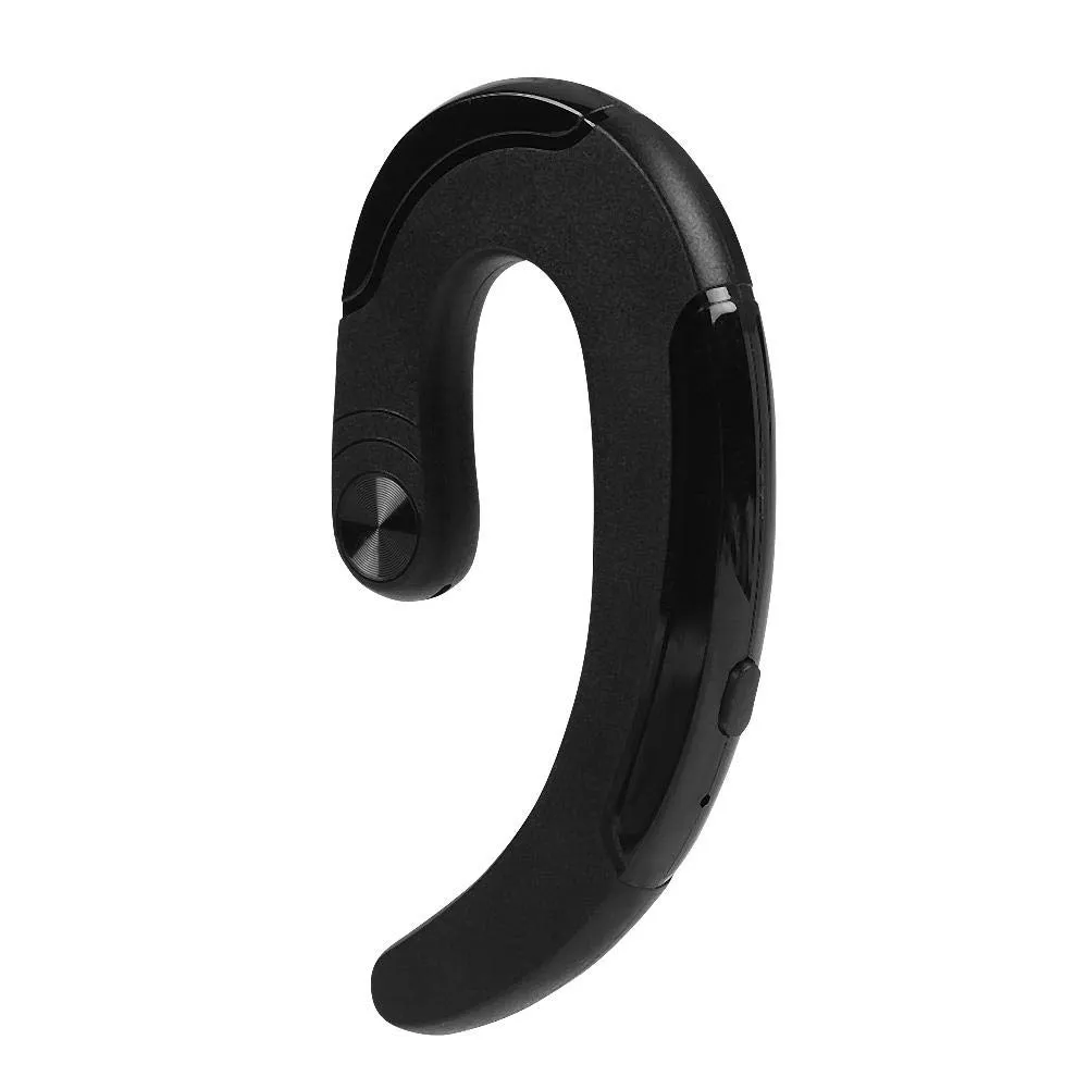 Bluetooth Headset Ear-Hook with Microphone, HD Sound Quality, Noise Reduction, Black