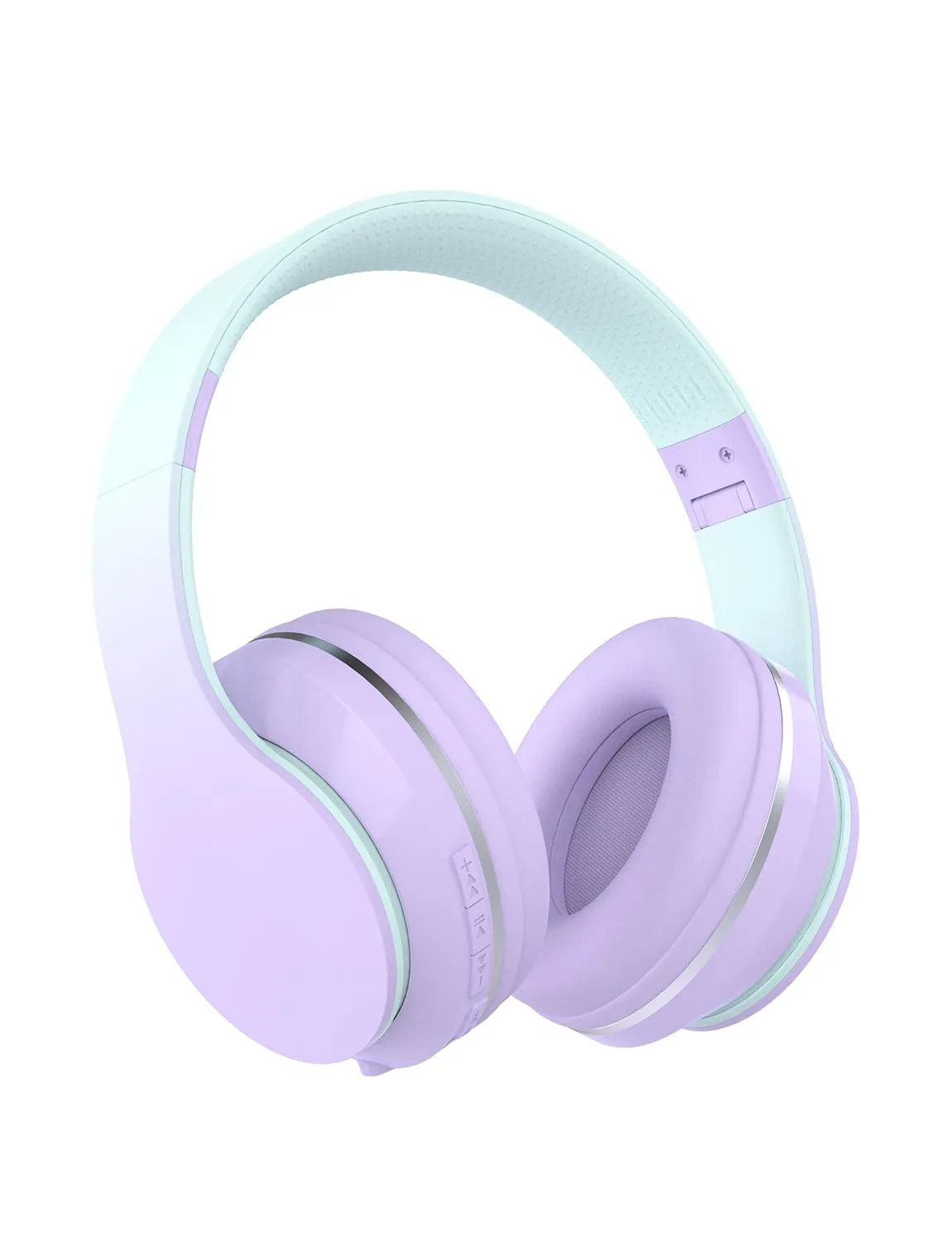 Bluetooth Kids Headphones, Wireless Over Ear Headset with Microphones, 10H Playtime, Purple