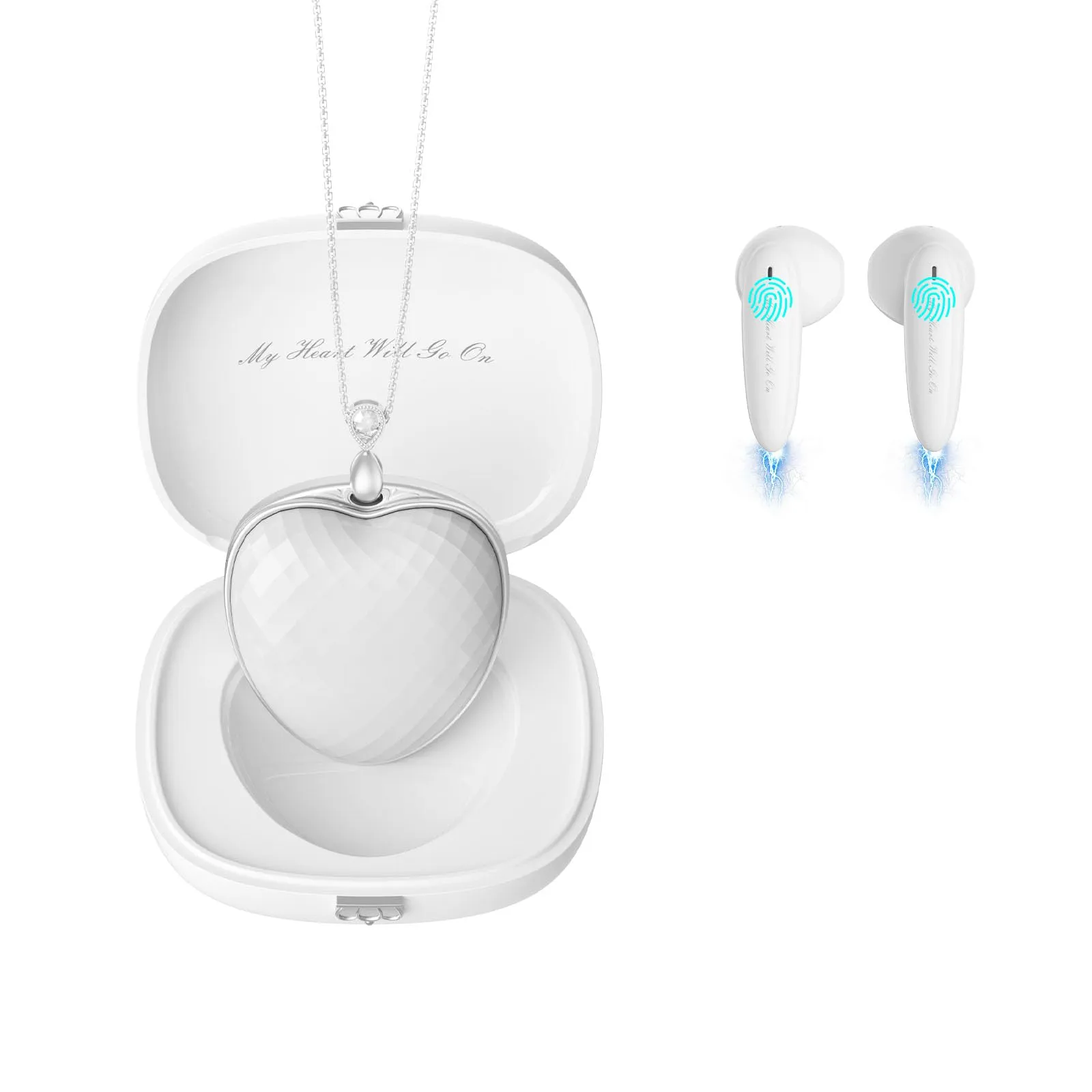 Bluetooth Wireless Earbuds with Charging Case for iPhone/Samsung/Android/iOS - MOMOHO (White)