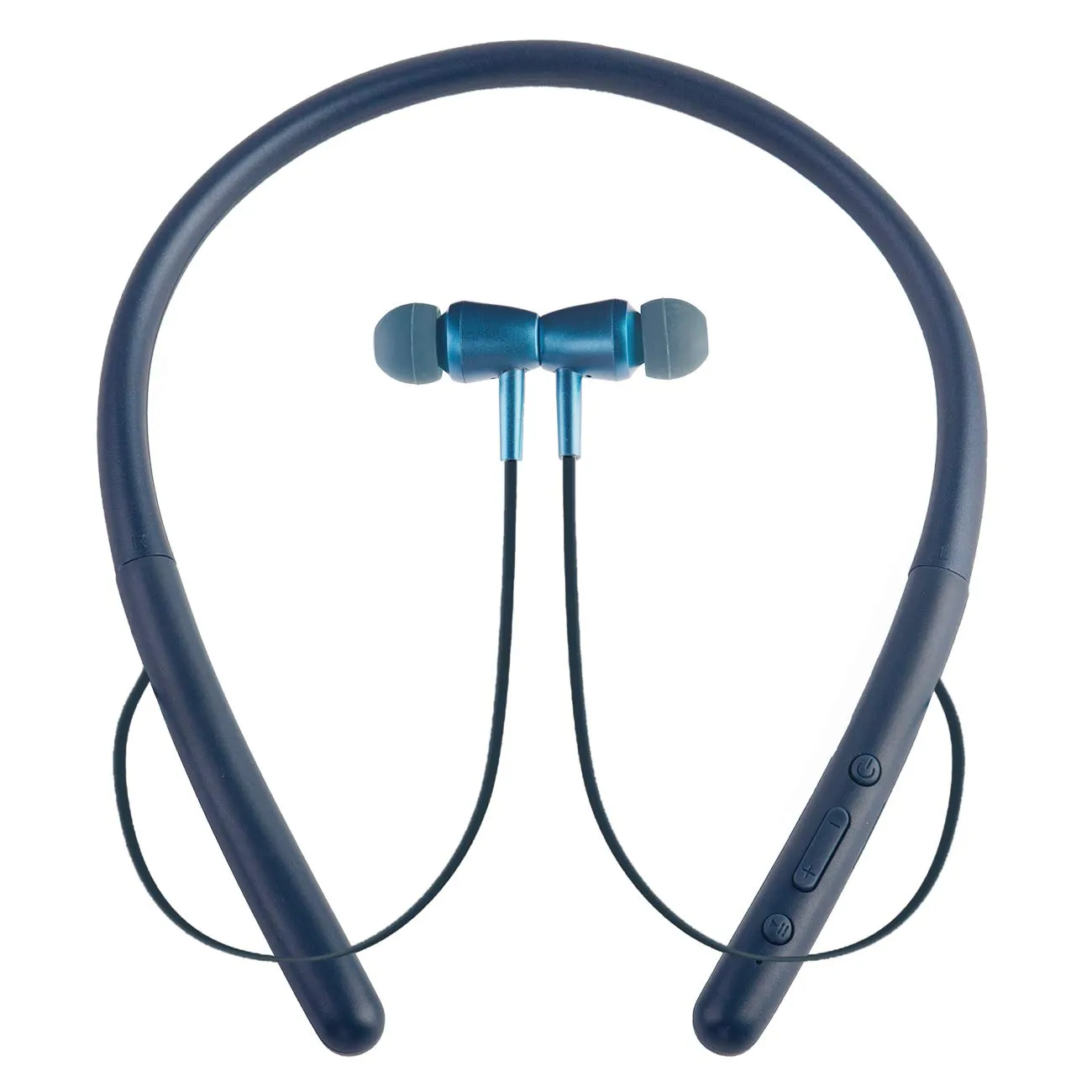 Bluetooth Wireless Neckband Headphones - 20H Playtime, Noise Cancelling Mic, Sweatproof, Blue