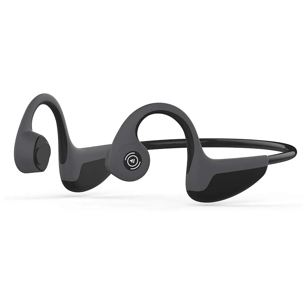 Bone Conduction Headphones Bluetooth 5.0 Open Ear Wireless Titanium HiFi Stereo - Black