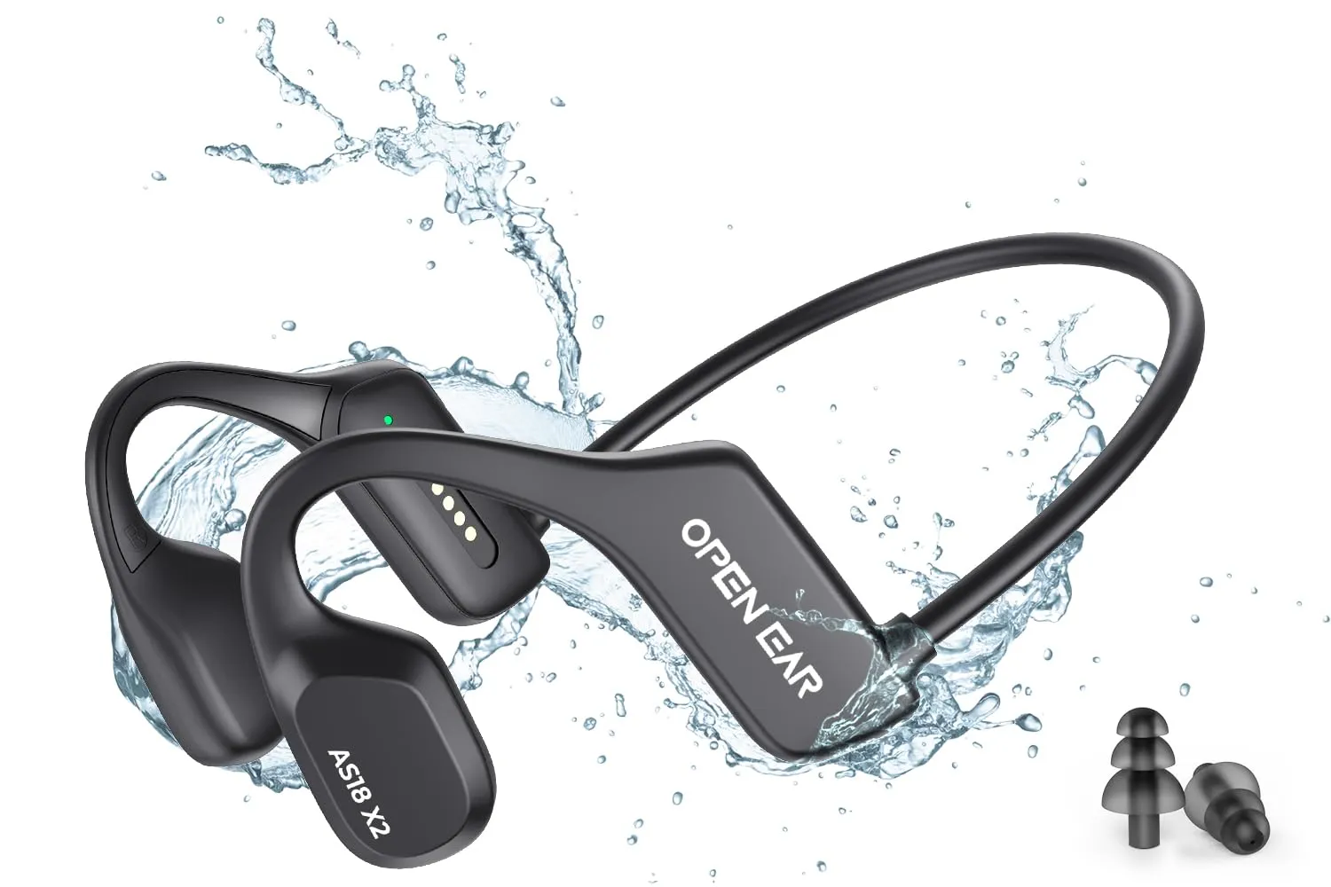 Bone Conduction Headphones, Waterproof 16GB MP3 Underwater Bluetooth 5.3 Earbuds for Swimming