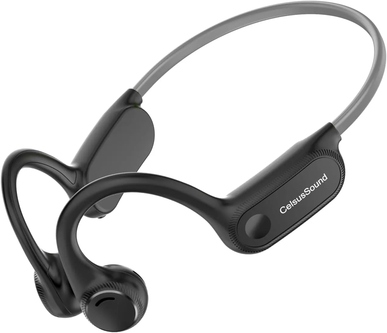 Bone Conduction Headphones, Waterproof Bluetooth Sport Headset with Noise-Canceling MIC, Black