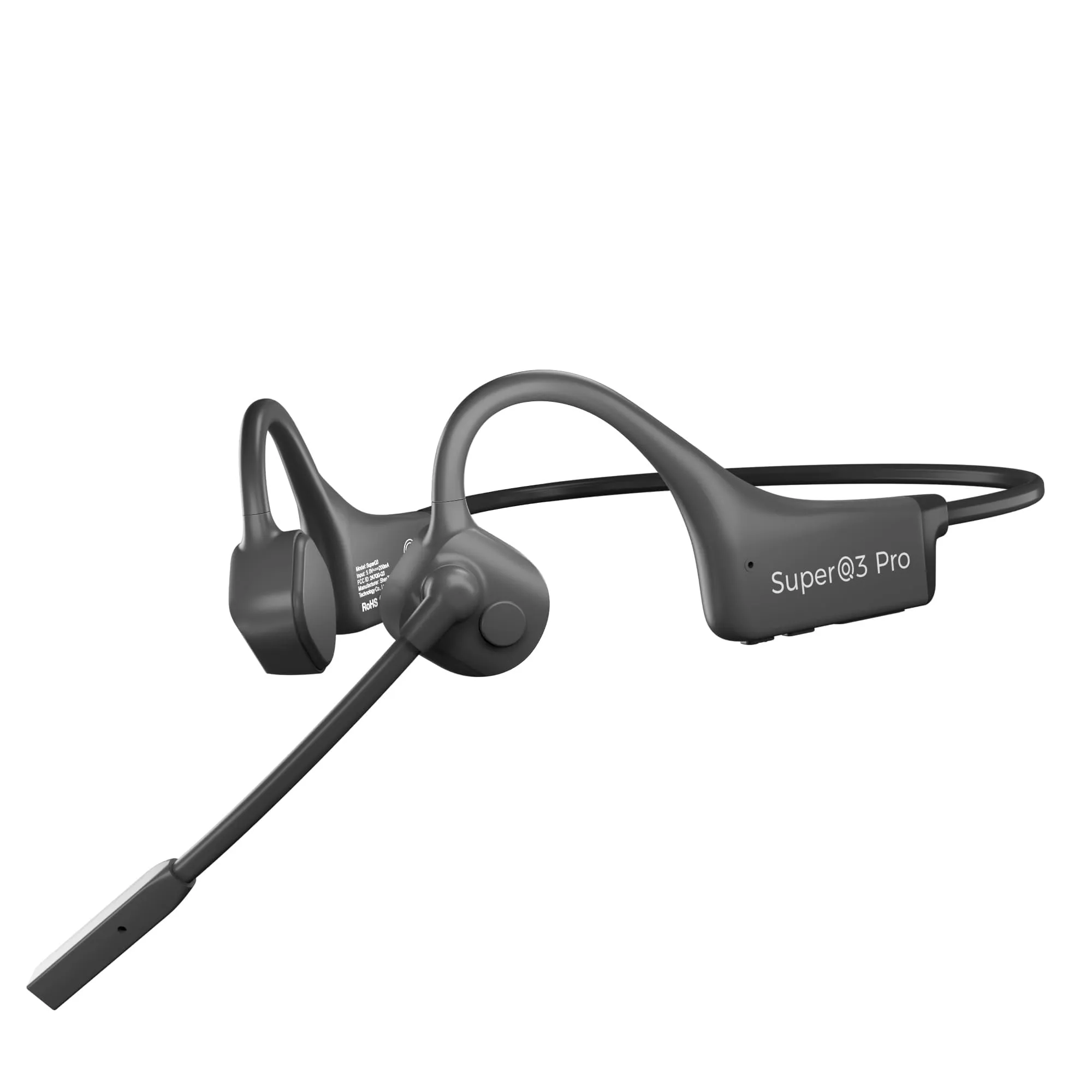 Bone Conduction Headphones with Mic - Bluetooth Open Ear Earphones, Noise Canceling, Wireless