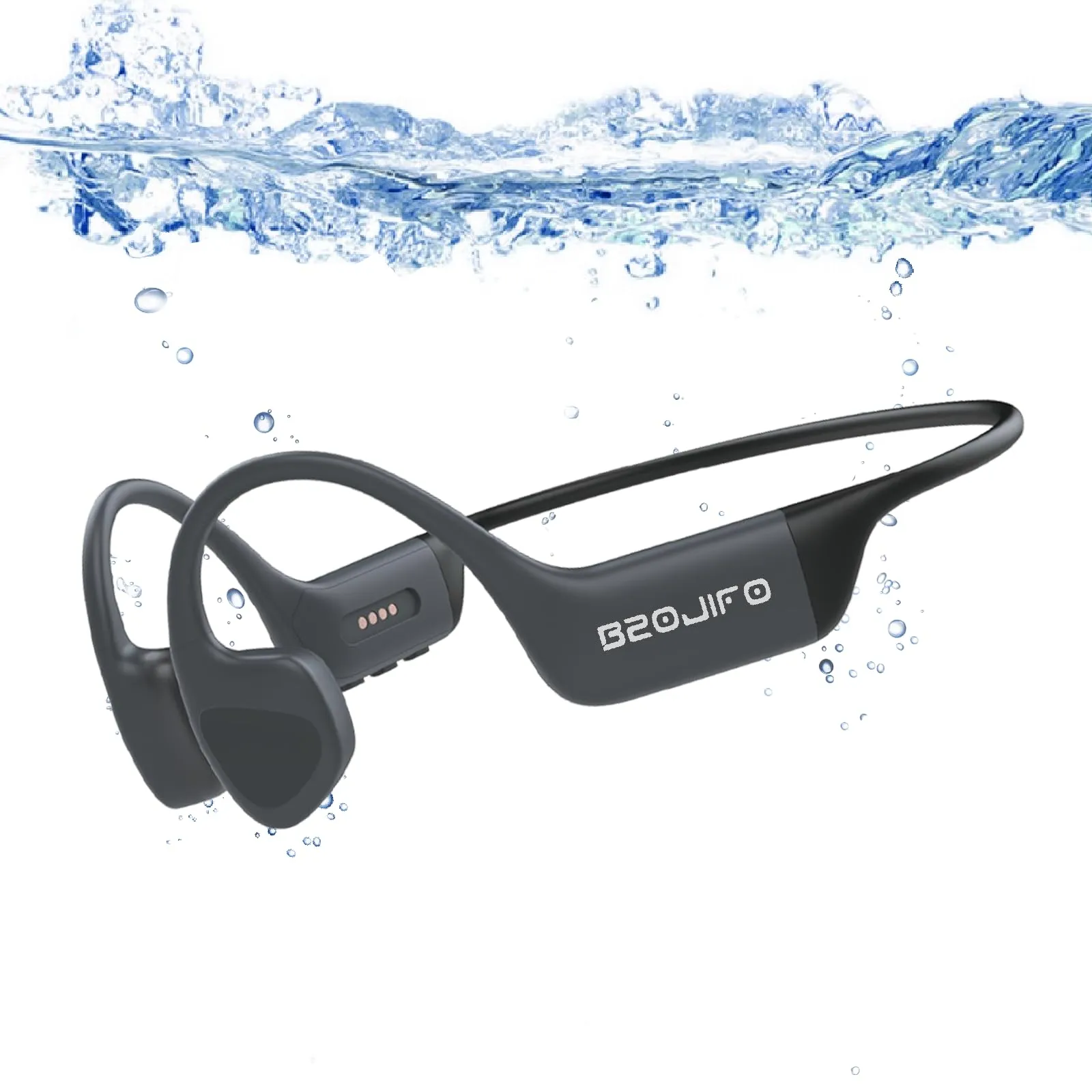 Bone Conduction Swimming Headphones, IP68 Waterproof 64GB MP3, 8Hrs Playtime Sports Earphones