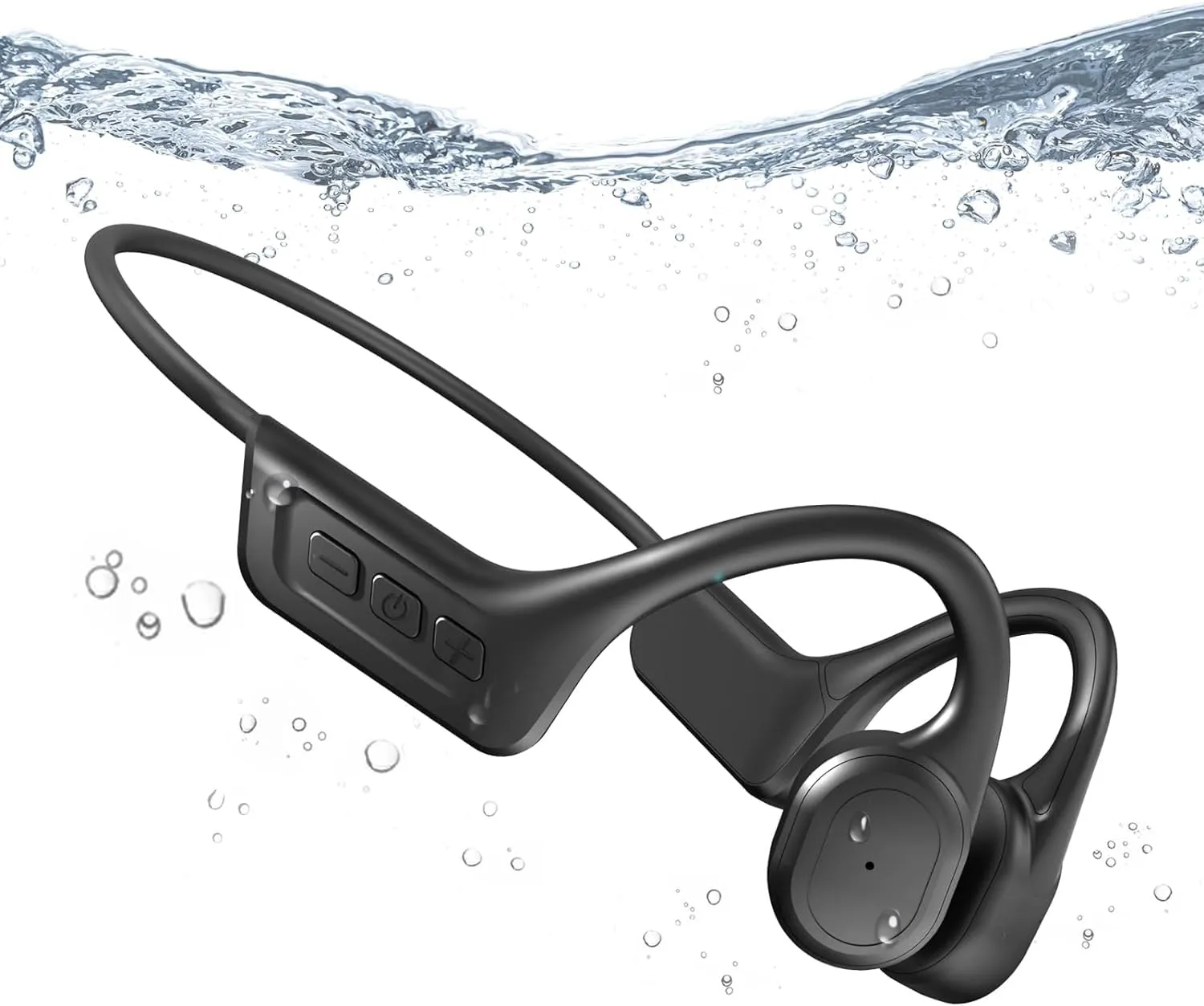 Bone Conduction Swimming Headphones, IP68 Waterproof, Bluetooth 5.3, 32GB Storage, 10H Playtime