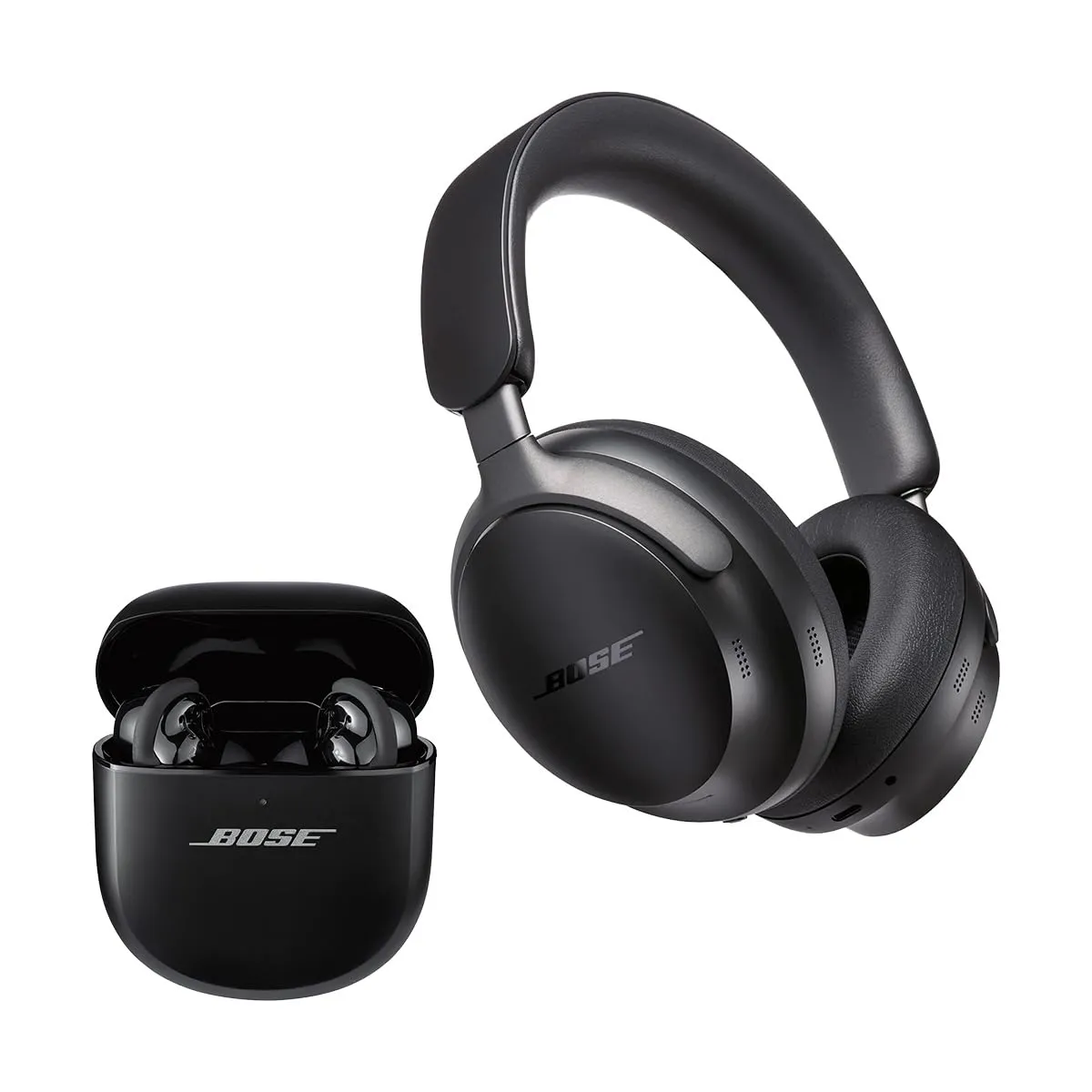 Bose QuietComfort Ultra Wireless Noise Cancelling Headphones & Earbuds Bundle - Black