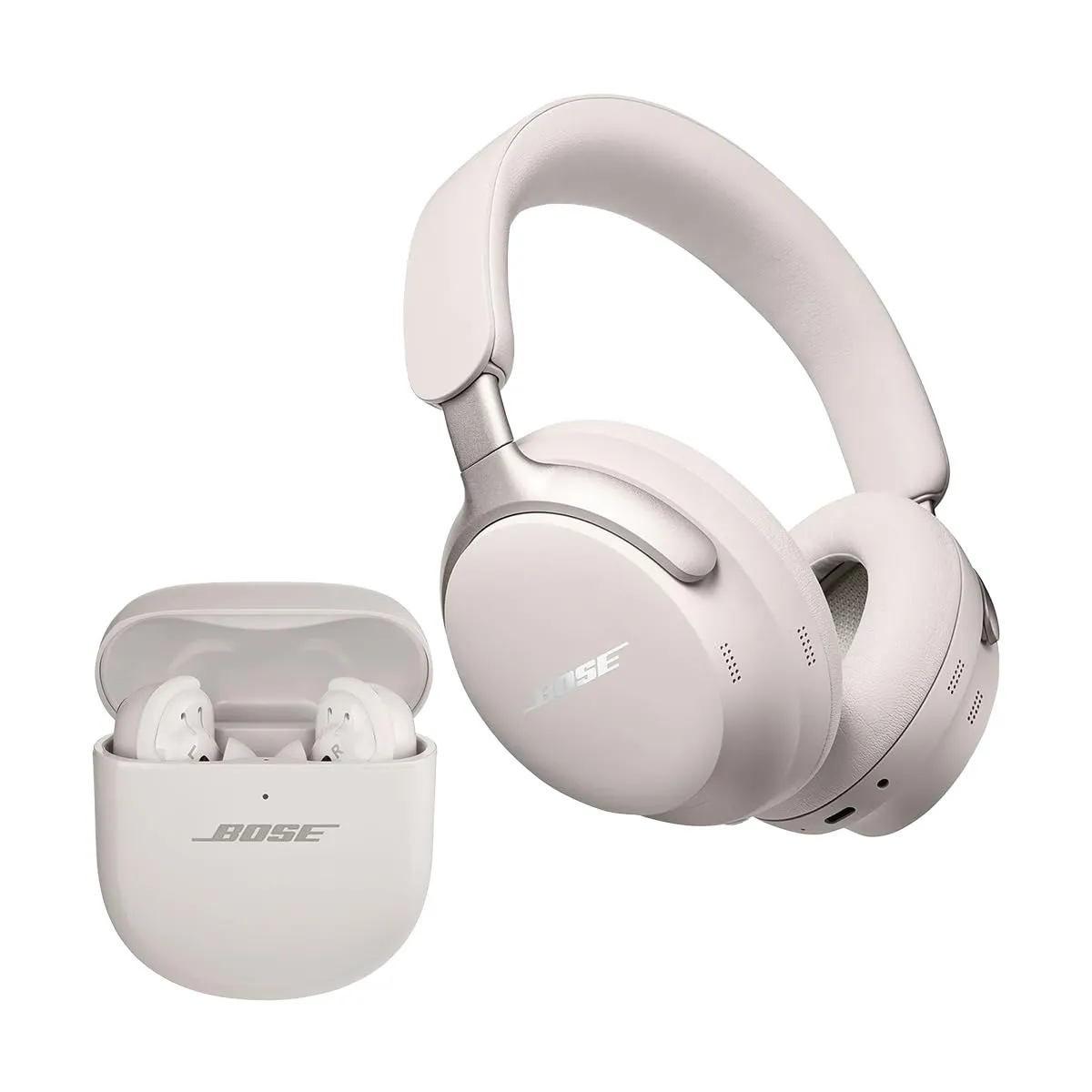 Bose QuietComfort Ultra Wireless Noise Cancelling Headphones & Earbuds Bundle (White)