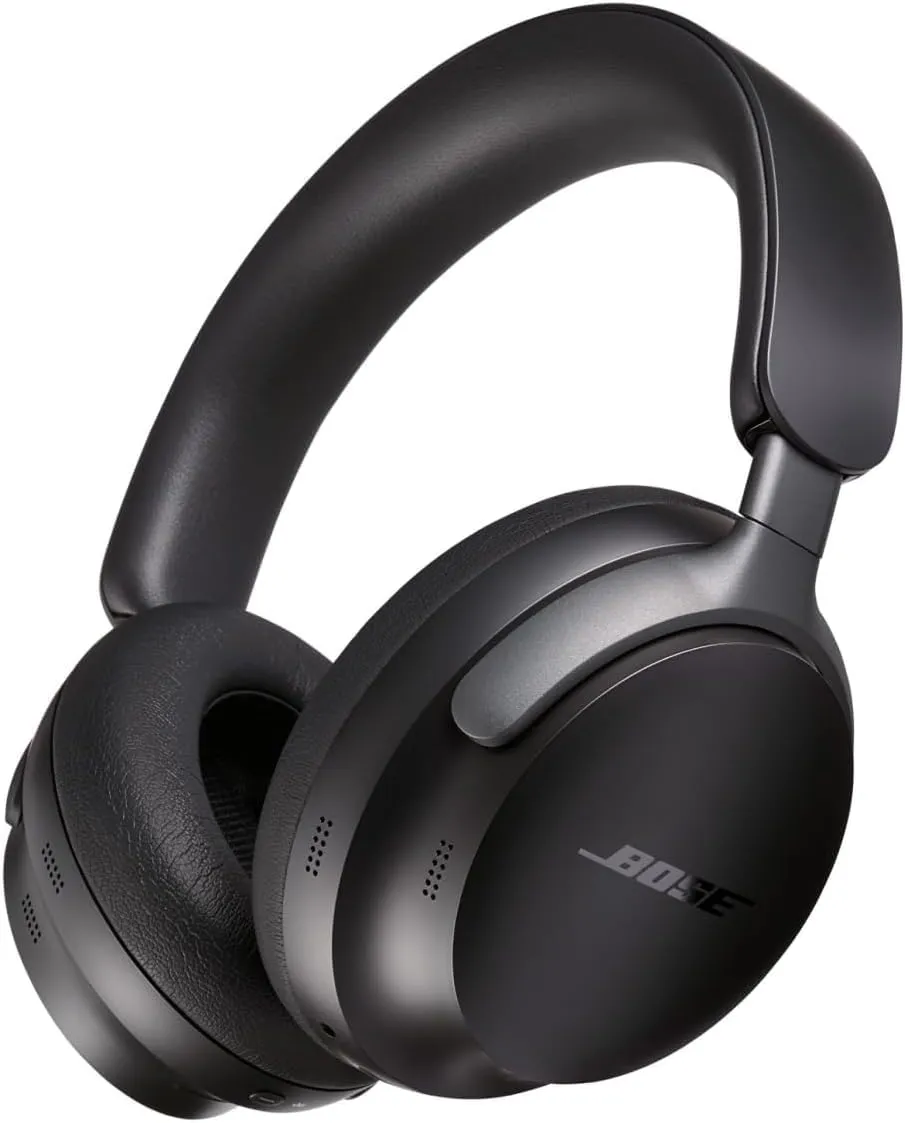 Bose QuietComfort Ultra Wireless Noise Cancelling Headphones, Black with Spatial Audio (Renewed)