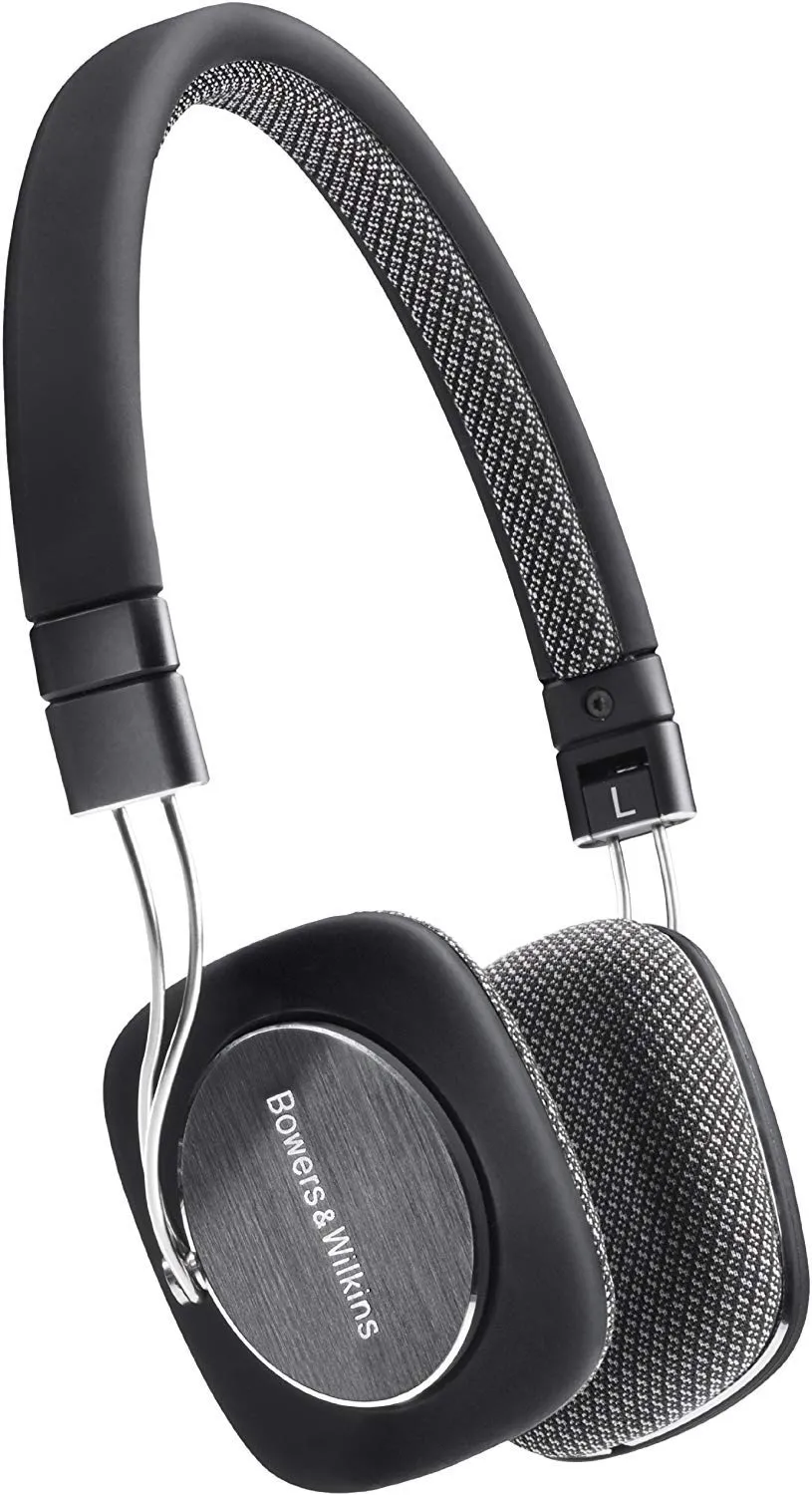 Bowers & Wilkins P3 On-Ear Headphones in Black - Premium Sound Quality, Stylish Design